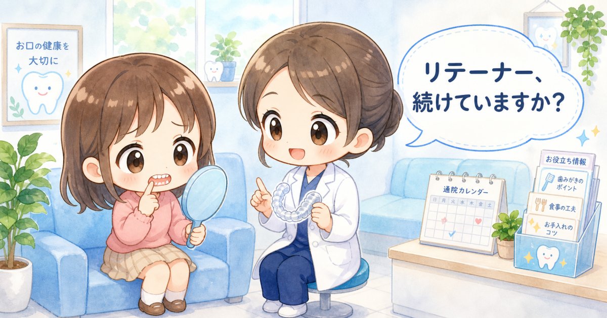 矯正後に少し後戻り？リテーナーの装着時間と再治療を防ぐ対処法
