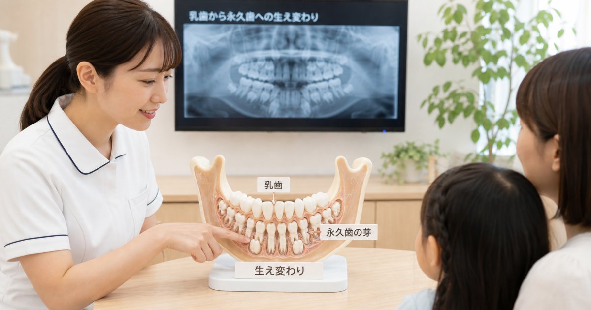 生え変わる永久歯や将来の歯並びに及ぼす具体的な影響