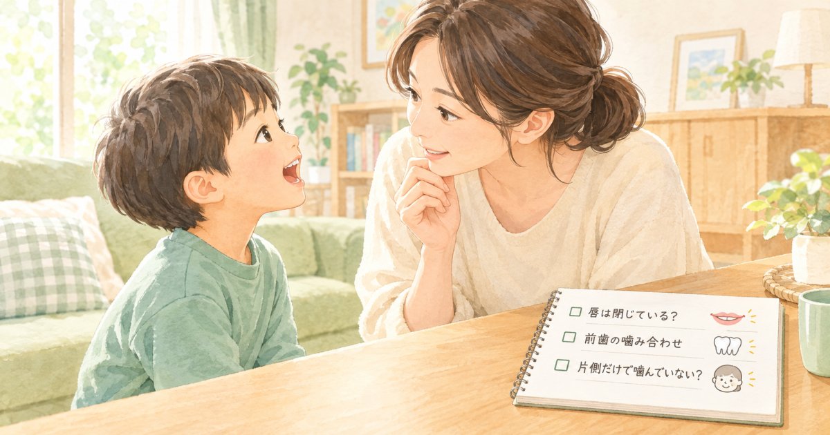 家庭で今すぐできる歯並び悪化のサインチェック